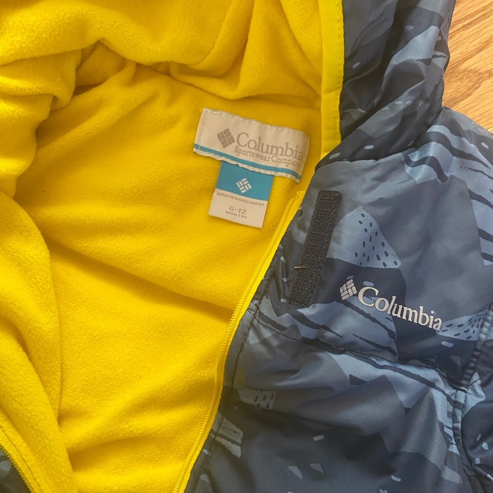 Columbia Blue and Yellow Kids Jacket - Picture 2 of 4